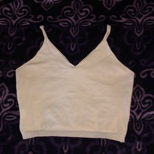 Plain white crop tank
